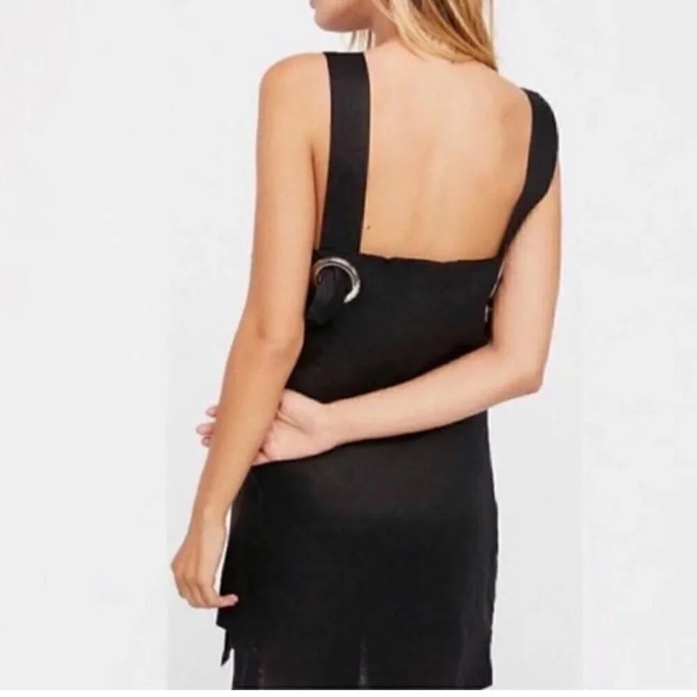 Style Mafia x Free People Black Linen Dress - XS